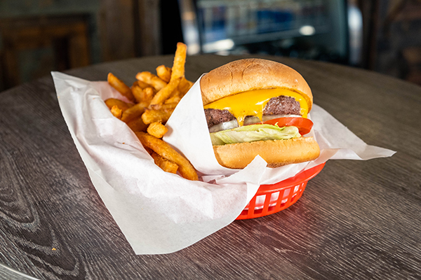 Cheeseburger and fries